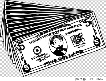 五美元鈔票美國美元$逗人喜愛的手拉 49368667