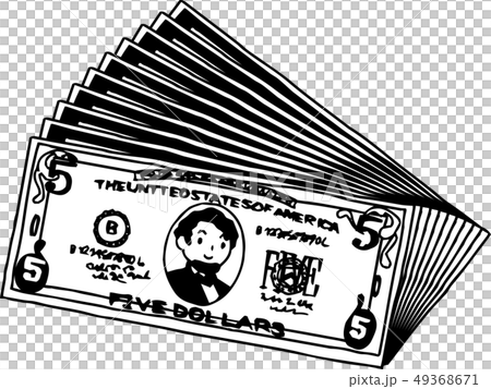 五美元鈔票美國美元$逗人喜愛的手拉 五美元鈔票美國美元$逗人喜愛的手拉 49368671