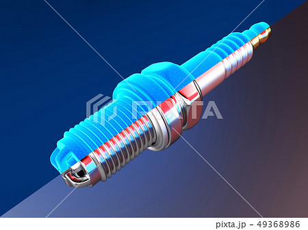 3D Spare parts spark plugs on for car and motorcycle 3D Spare parts spark plugs on for car and motorcycle 49368986