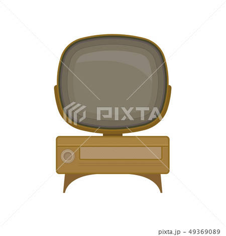 Vintage TV on white background. Retro digital technology. 49369089