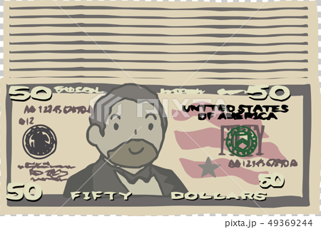 cartoon 50 dollar bill
