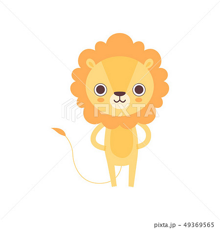 Cute Lion, Funny African Animal Cartoon Character Vector Illustration Cute Lion, Funny African Animal Cartoon Character Vector Illustration 49369565