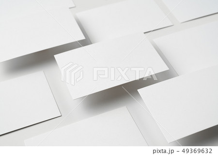 perspective view of name card isolated on white 49369632