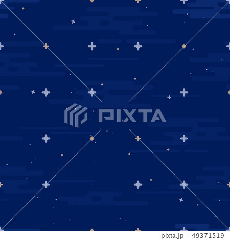 Space print. Seamless vector pattern. Different colored planets of the Solar system and stars. Space print. Seamless vector pattern. Different colored planets of the Solar system and stars. 49371519