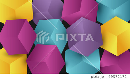 Abstract colorful 3d box background Abstract colorful 3d box background 49372172
