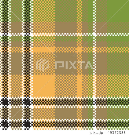 Green yellow fabric pixel texture seamless pattern 49372383