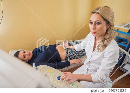 Ultrasound test. Pregnancy. Gynecologist checking  49372825