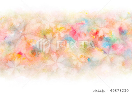 桜 花 春 カラフル 水彩 背景 桜 花 春 カラフル 水彩 背景 49373230