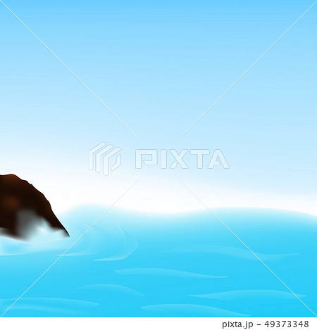 海　岩　空　イラスト 49373348