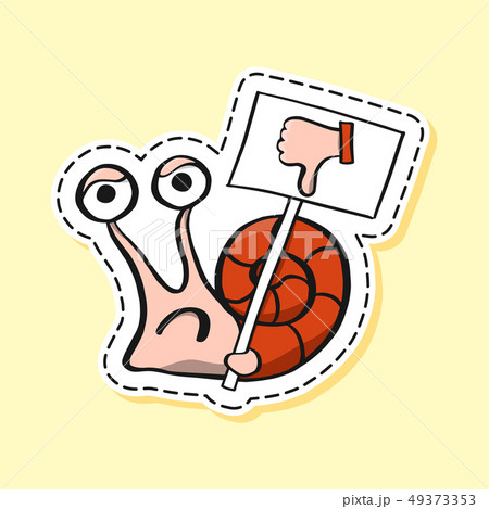 Snail sticker. Funny emoji. Icon, element. 49373353