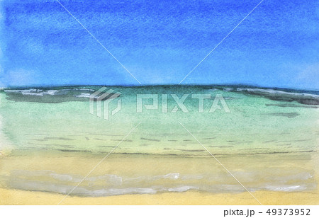 南の島の波打ち際のイラスト素材