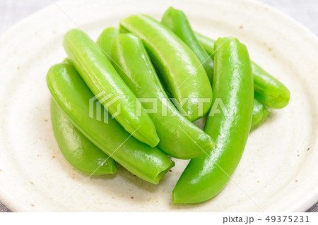 スナップエンドウ塩茹で スナップエンドウ塩茹で 49375231