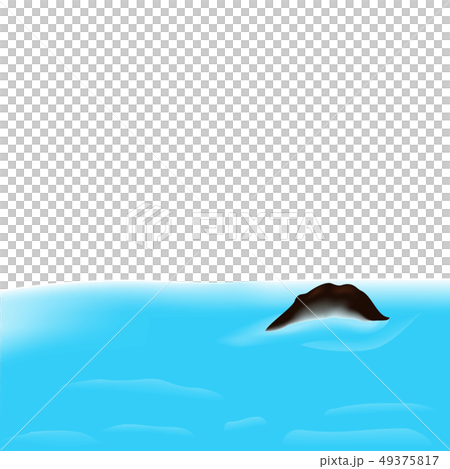 Sea rock sky illustration - Stock Illustration [49375817] - PIXTA