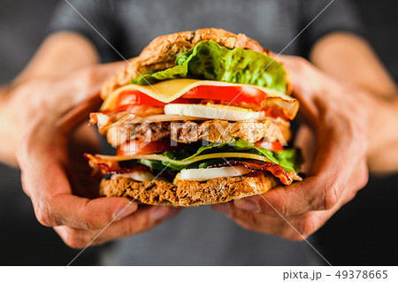 Tall club sandwich 49378665
