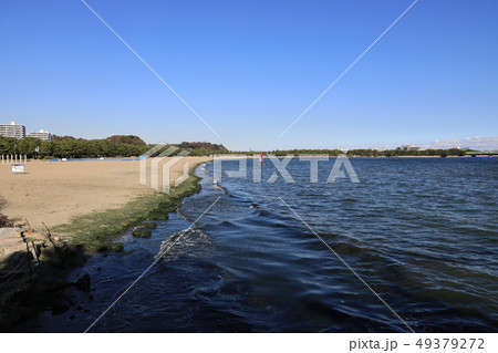 横浜市金沢区の海の公園の風景 49379272