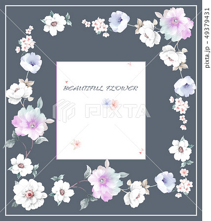 透明水彩 水彩画 花 49379431