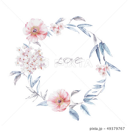 透明水彩 水彩画 花 49379767