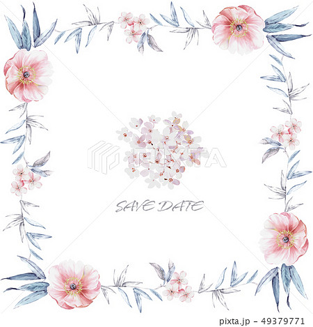 透明水彩 水彩画 花 49379771