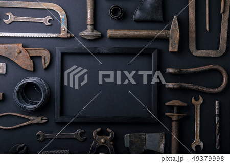 Fathers day greeting card concept. Flat lay. Copy space. 49379998
