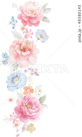 透明水彩 水彩画 花 49380145