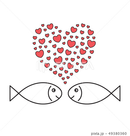 Two fishes in love Two fishes in love 49380360