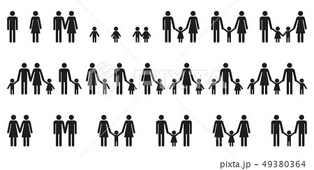 People. Parents and kids. Different families. 49380364