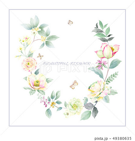 透明水彩 水彩画 花 49380635