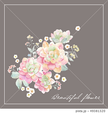 透明水彩 水彩画 花 49381320