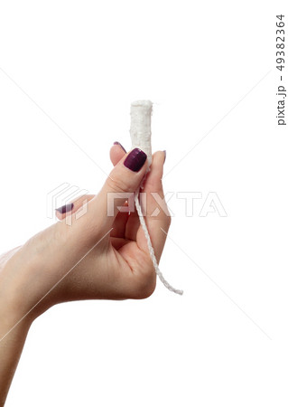 tampon in hand 49382364
