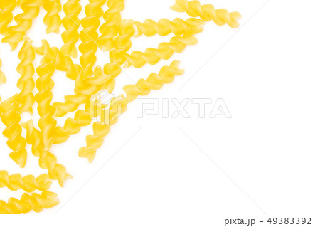 Raw italian torti pasta isolated on white Raw italian torti pasta isolated on white 49383392