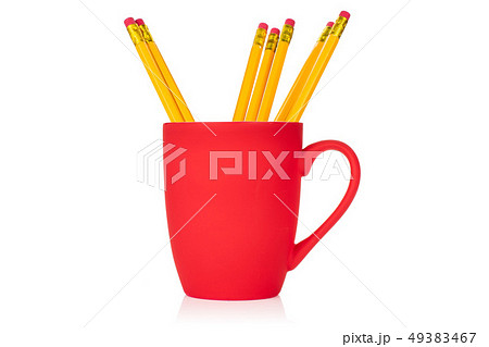 Yellow simple pencil isolated on white Yellow simple pencil isolated on white 49383467
