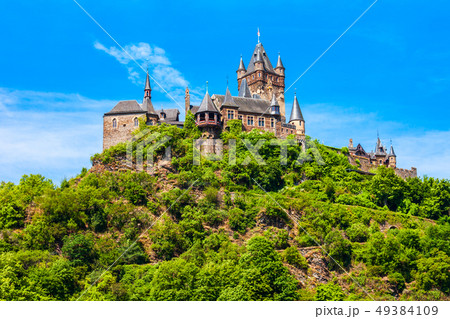 Reichsburg Castle in Cochem, Germany 49384109