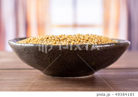 White mustard seeds with curtains 49384185