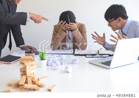 Blaming business concept, Senior and Female ceo 49384881