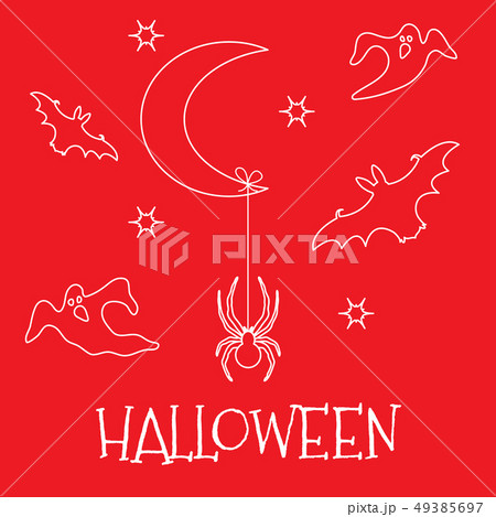 Halloween 2019 Month, stars, spider, bats, ghosts 49385697