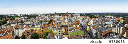 Aerial panorama of Old Town in Torun, Poland Aerial panorama of Old Town in Torun, Poland 49386058