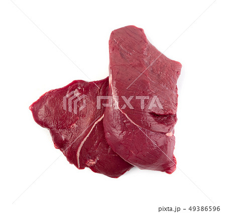 Fresh Deer Meat or Venison Isolated on White Fresh Deer Meat or Venison Isolated on White 49386596