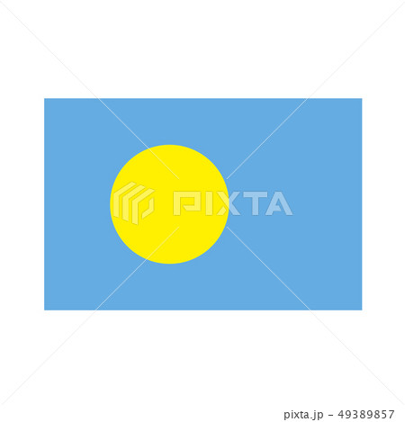 パラオ国旗のイラスト素材