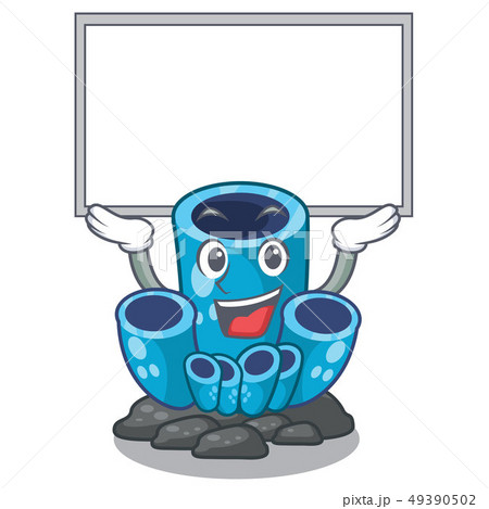 Up board blue sponge coral the shape cartoon 49390502