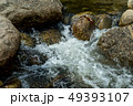 running of water stream from waterfall in tropical 49393107