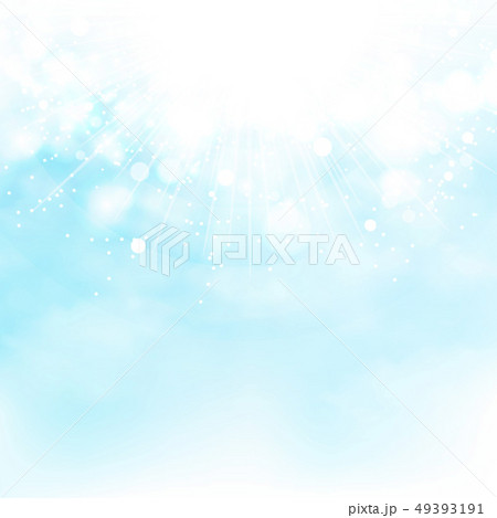 Blue sky of sun burst decoration summer Blue sky of sun burst decoration summer 49393191
