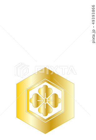 武将家紋金グラデーション直江景綱 49393866