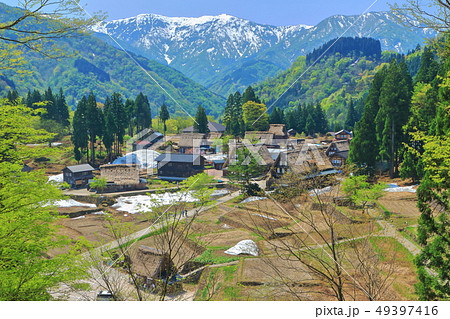 【富山県】新緑の五箇山相倉合掌集落 【富山県】新緑の五箇山相倉合掌集落 49397416