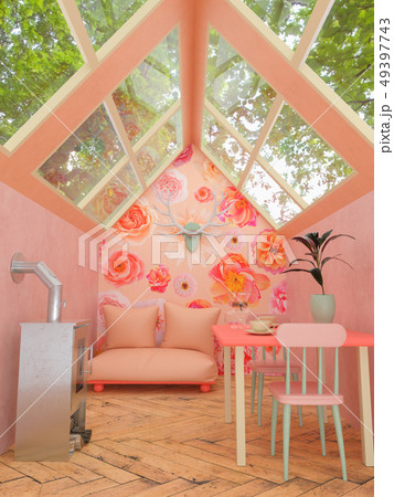 Cabin in the woods rendering 49397743