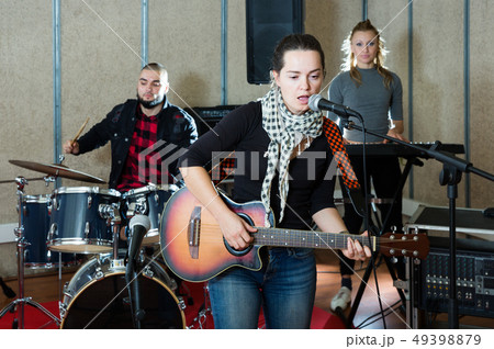 Active guitar player and singer with band 49398879