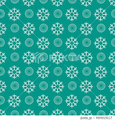 Winter seamless pattern with  snowflakes, circles 49402617