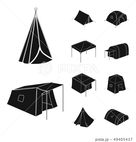 Vector Illustration Of Tent And Camp Icon のイラスト素材