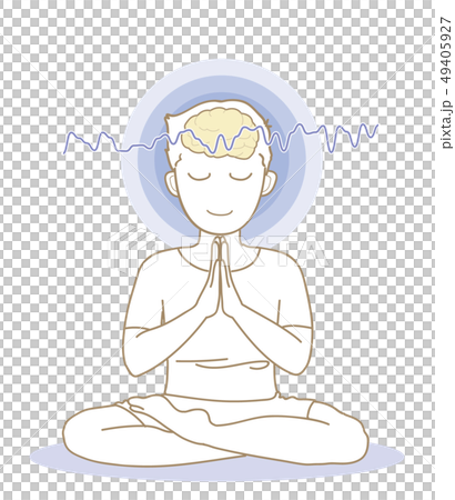 Meditation and brain waves · men 49405927