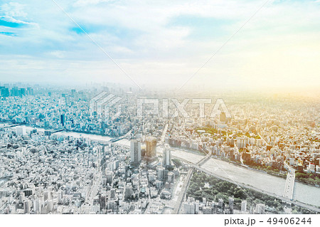 panoramic modern city skyline mix sketch effect 49406244