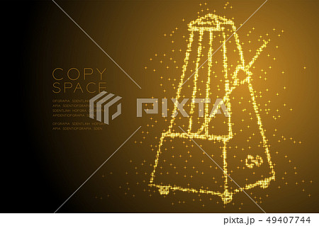 Abstract Shiny Bokeh star pattern Metronome shape, 49407744
